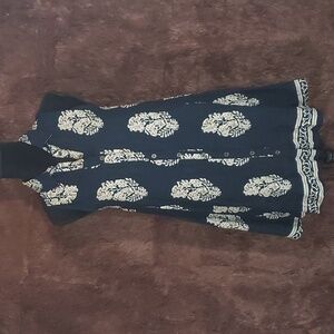 En Creme Floral Sleeveless Dress